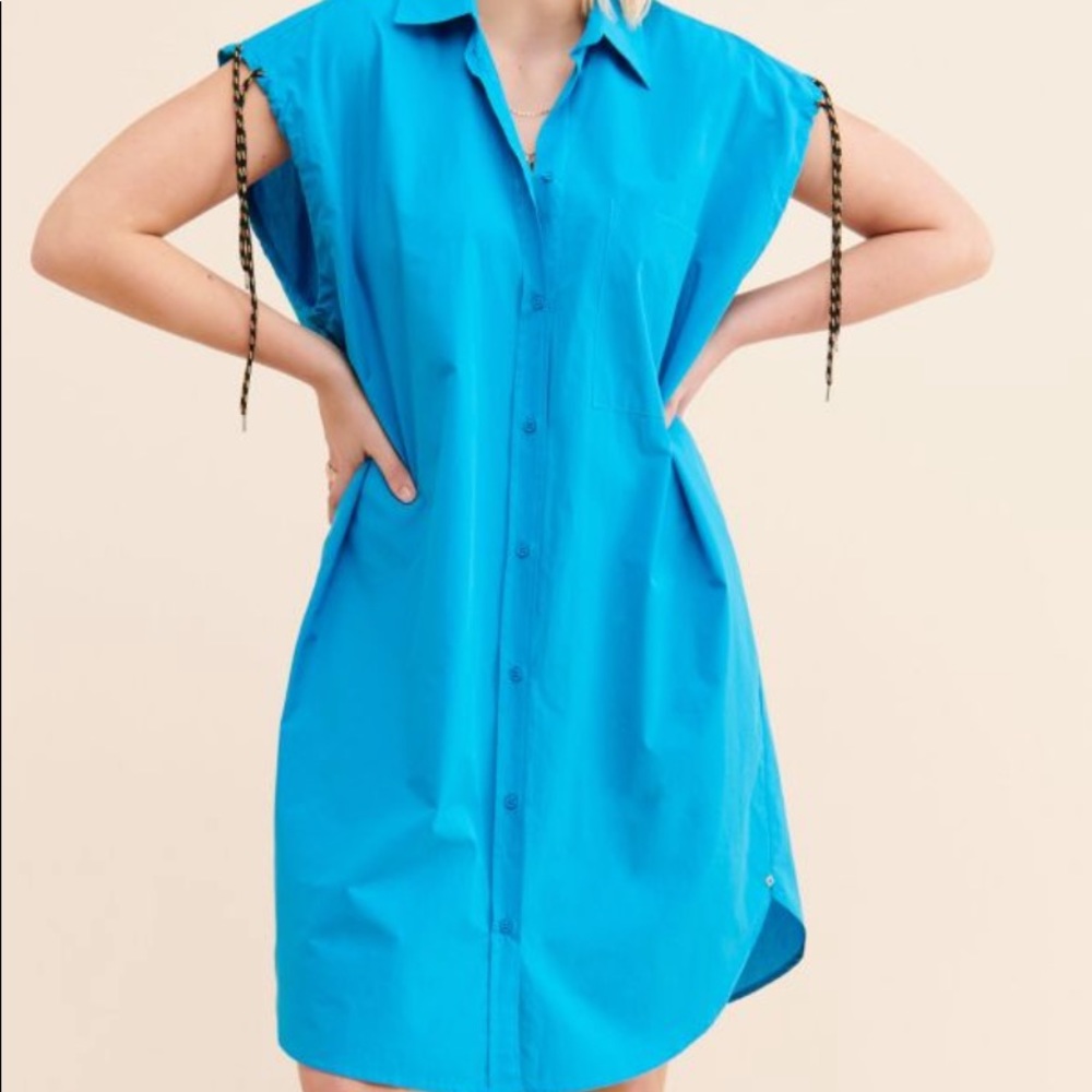 Urban Outfitters Blue Shirt Dress